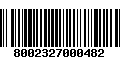 Código de Barras 8002327000482