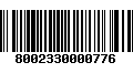 Código de Barras 8002330000776