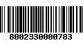 Código de Barras 8002330000783