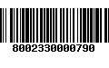 Código de Barras 8002330000790