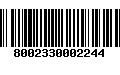 Código de Barras 8002330002244