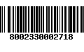 Código de Barras 8002330002718