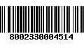 Código de Barras 8002330004514