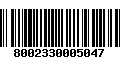 Código de Barras 8002330005047