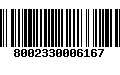 Código de Barras 8002330006167