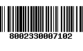 Código de Barras 8002330007102