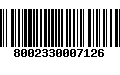 Código de Barras 8002330007126