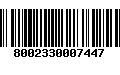 Código de Barras 8002330007447