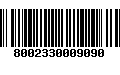 Código de Barras 8002330009090