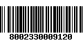 Código de Barras 8002330009120