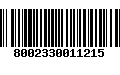 Código de Barras 8002330011215