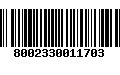 Código de Barras 8002330011703