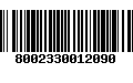 Código de Barras 8002330012090