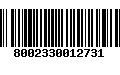 Código de Barras 8002330012731