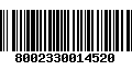 Código de Barras 8002330014520