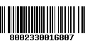 Código de Barras 8002330016807