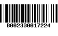 Código de Barras 8002330017224