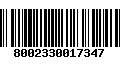 Código de Barras 8002330017347