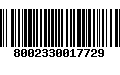 Código de Barras 8002330017729