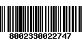 Código de Barras 8002330022747