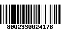 Código de Barras 8002330024178