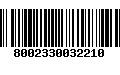 Código de Barras 8002330032210