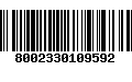 Código de Barras 8002330109592