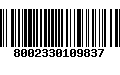 Código de Barras 8002330109837