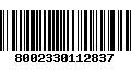 Código de Barras 8002330112837