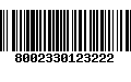 Código de Barras 8002330123222