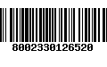 Código de Barras 8002330126520