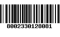 Código de Barras 8002330128081