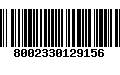 Código de Barras 8002330129156