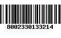 Código de Barras 8002330133214