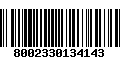 Código de Barras 8002330134143