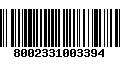 Código de Barras 8002331003394