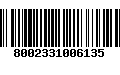 Código de Barras 8002331006135