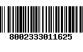 Código de Barras 8002333011625