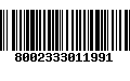 Código de Barras 8002333011991