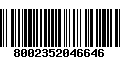 Código de Barras 8002352046646