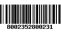 Código de Barras 8002352800231