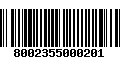 Código de Barras 8002355000201