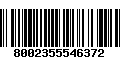 Código de Barras 8002355546372