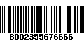 Código de Barras 8002355676666