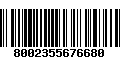 Código de Barras 8002355676680