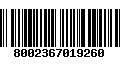 Código de Barras 8002367019260