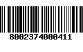 Código de Barras 8002374000411