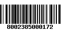 Código de Barras 8002385000172