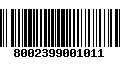 Código de Barras 8002399001011