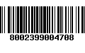 Código de Barras 8002399004708